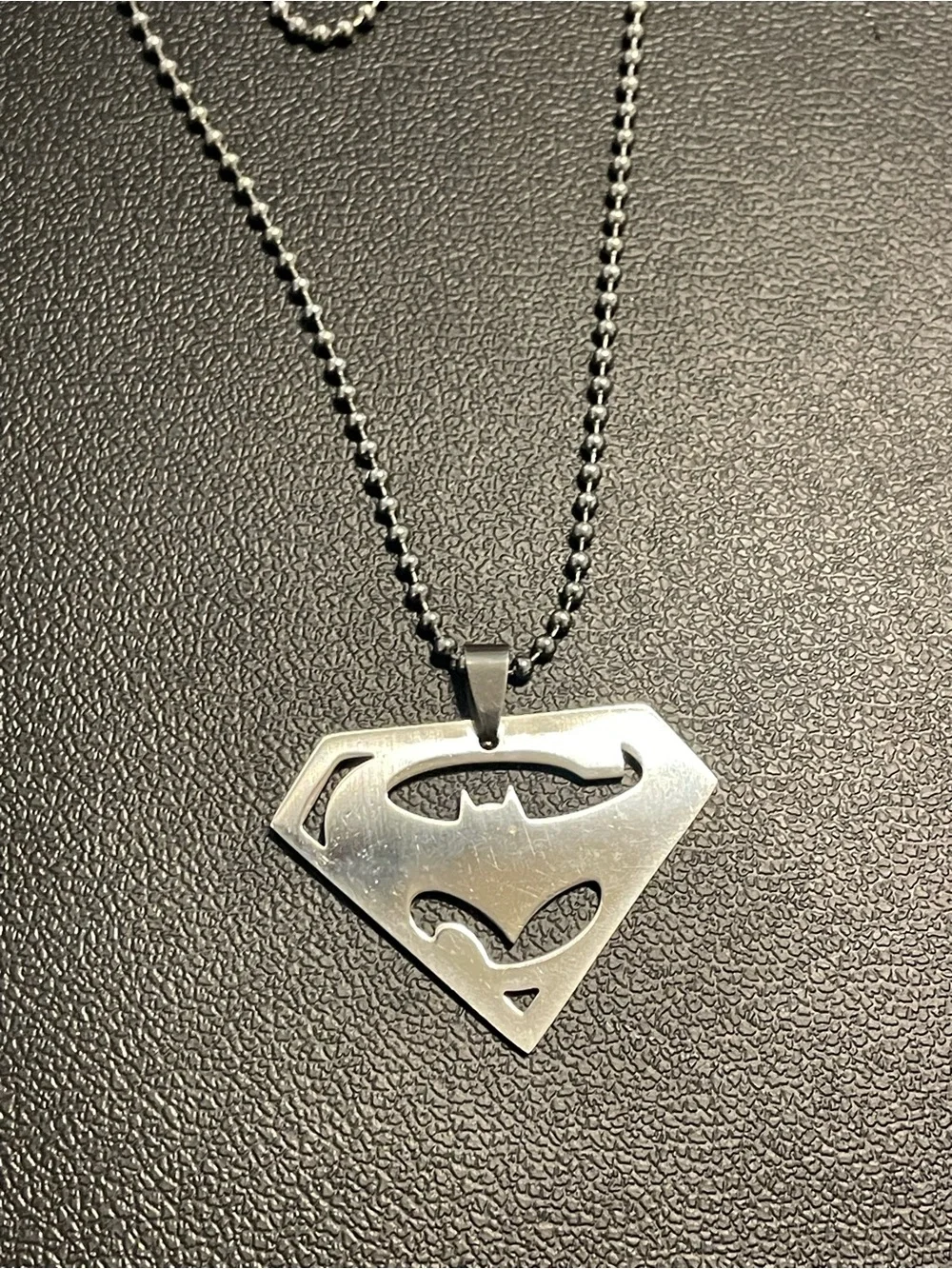 Batman VS Superman Logo Stainless Steel Superhero Pendant Necklace